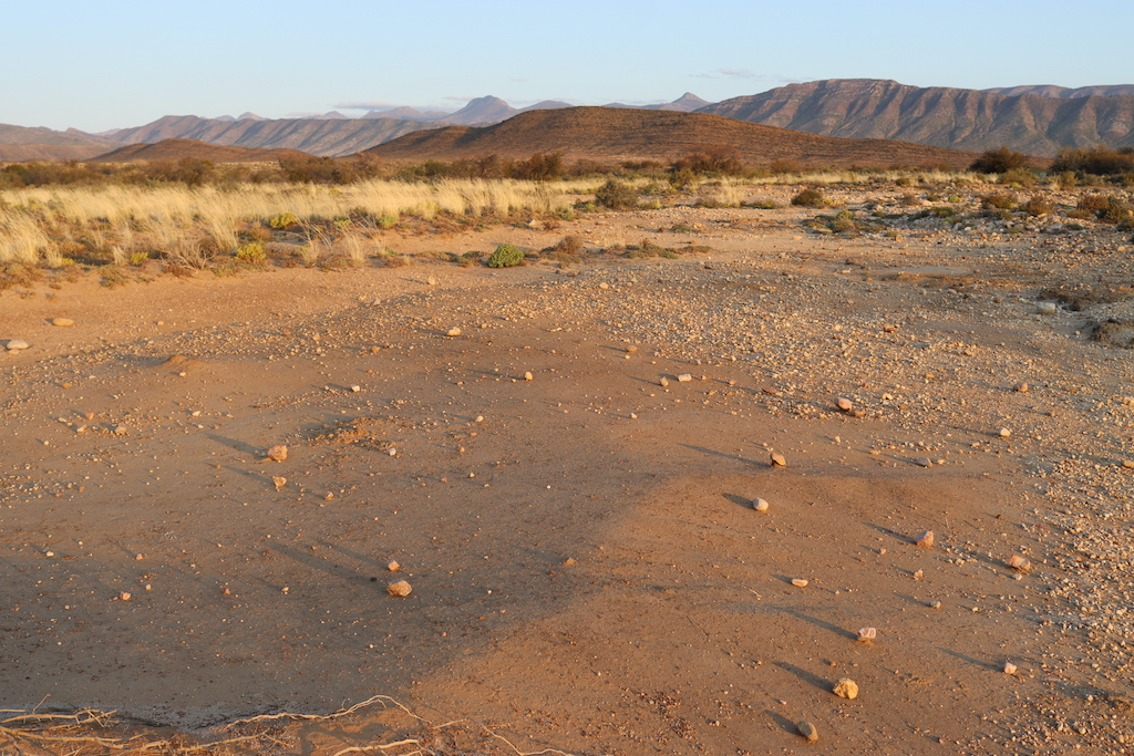 bare hard ground at sunset